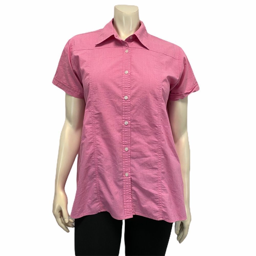 KRAZY KAT Pink Button Down Shirt Large